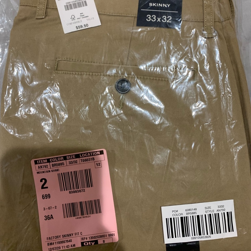 J. Crew men’s khaki chino pants